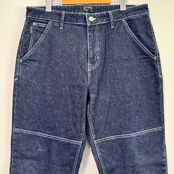 Frank And Oak Men’s Straight-Leg Jeans 34x34 Dark Wash Sustainable Denim - Picture 10 of 16